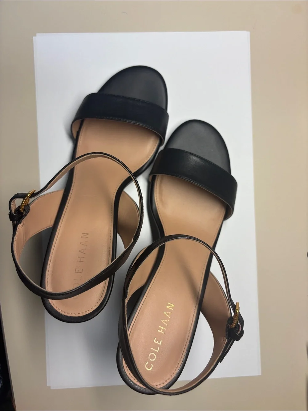 Cole Haan Josie wedge leather sandal